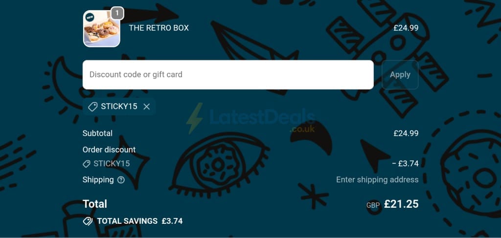 Screenshot of the Planet Doughnut discount code working