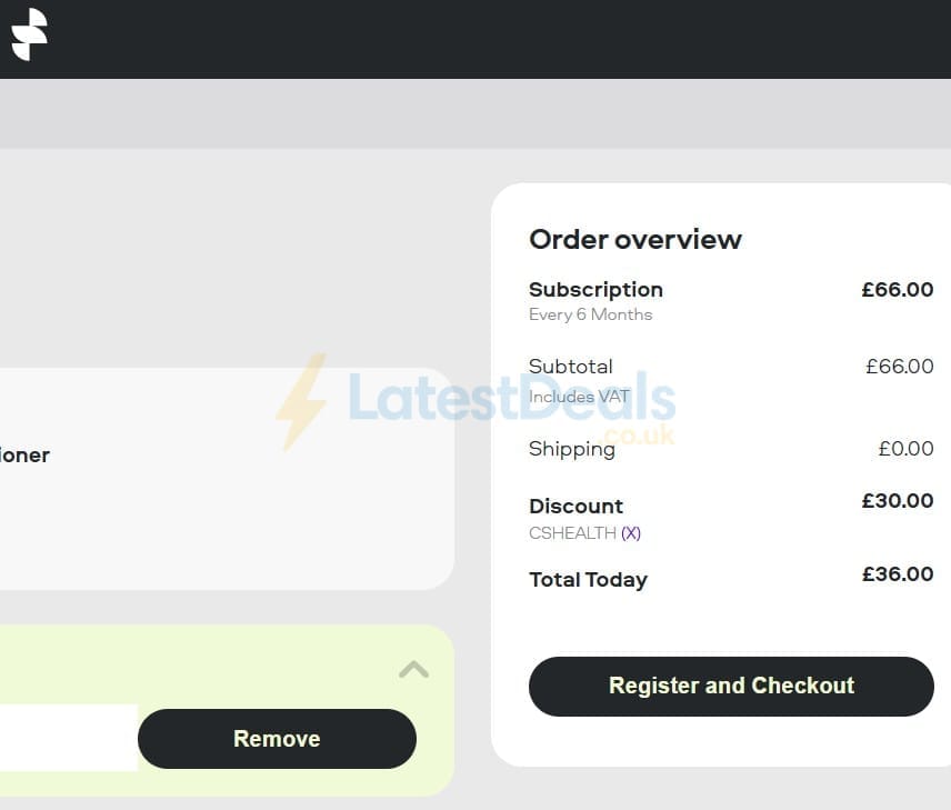 Screenshot of the Sons discount code working
