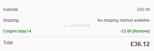 Screenshot of the Gold Standard Nutrition discount code working