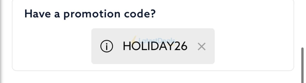 Screenshot of the Joseph Turner discount code working