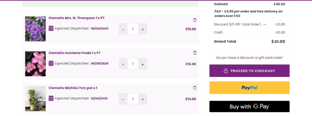 Screenshot of the Hayloft discount code working