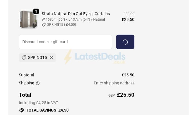 Screenshot of the Julian Charles discount code working