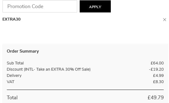 Screenshot of the Forever New discount code working