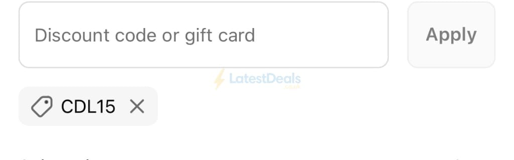 Screenshot of the Mococo discount code working