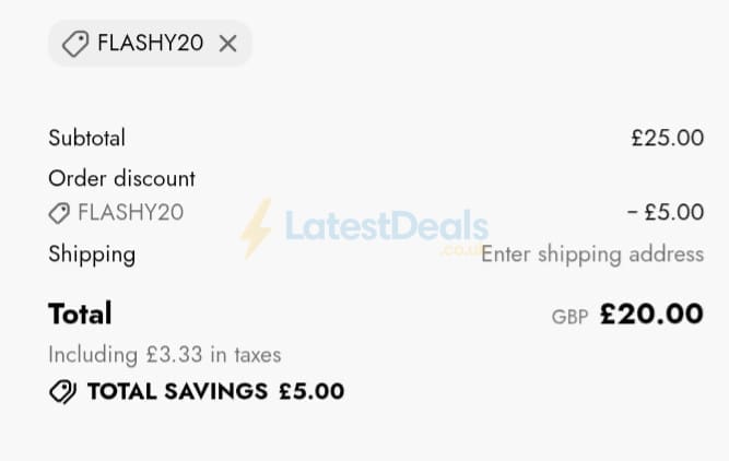 Screenshot of the The Spark Company discount code working