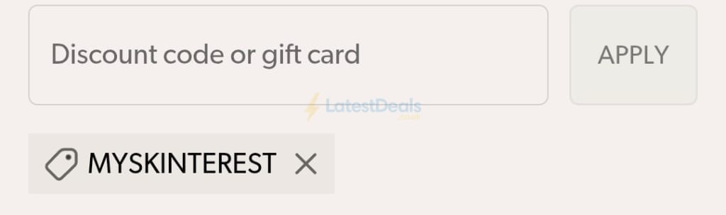Screenshot of the Omorovicza discount code working