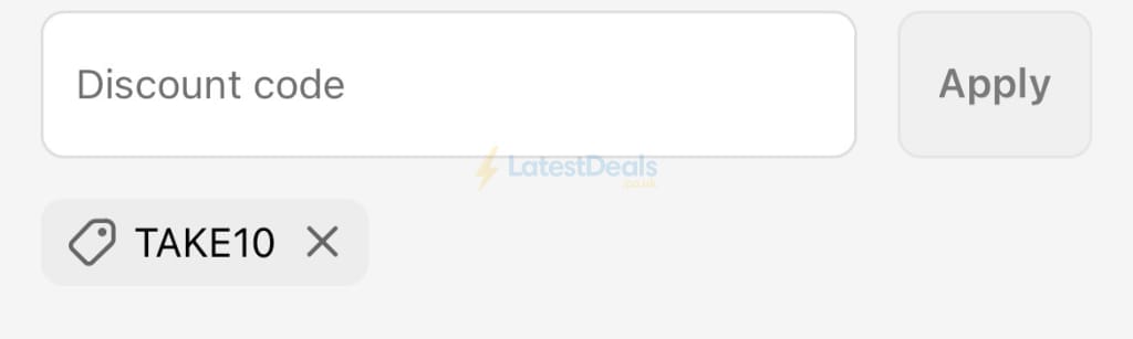 Screenshot of the Garden Sanctuary discount code working