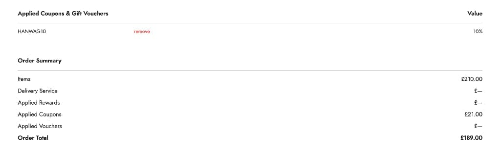 Screenshot of the Trekitt discount code working
