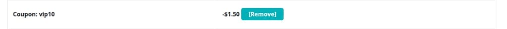 Screenshot of the XTRONS discount code working