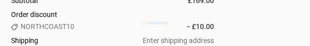 Screenshot of the Hollywood Mirrors discount code working