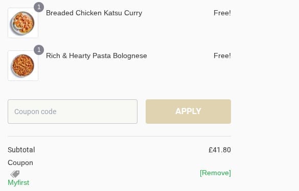 Screenshot of the Gold Standard Nutrition discount code working