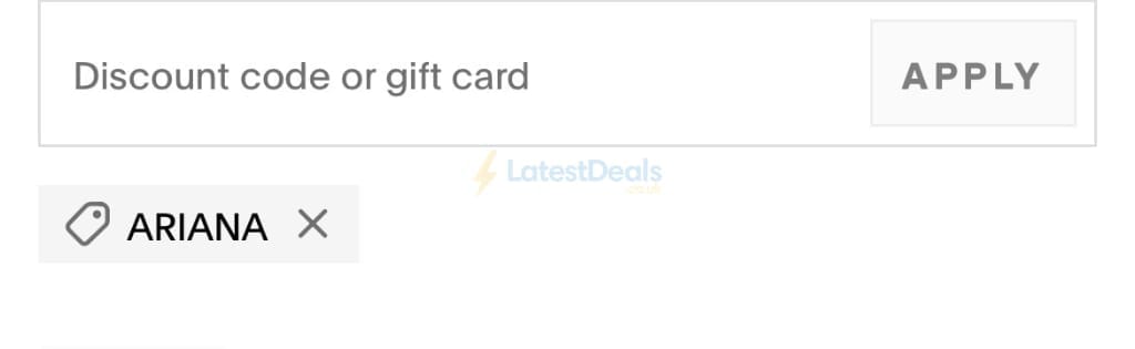 Screenshot of the U Beauty discount code working