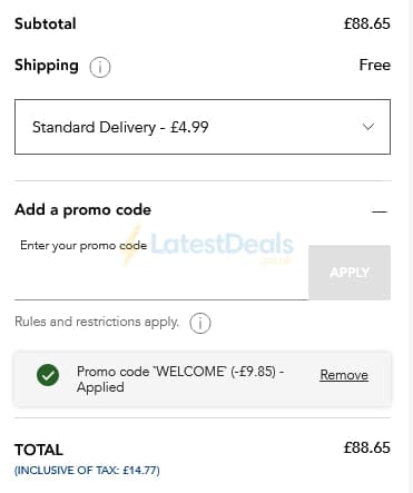 Screenshot of the Kerastase discount code working