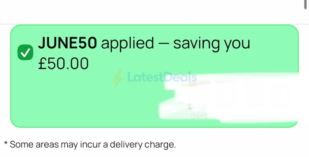 Screenshot of the Greenhouse Stores discount code working