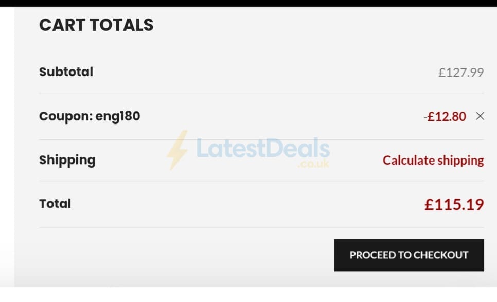 Screenshot of the Site King discount code working