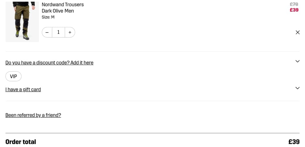Screenshot of the Revolution Race discount code working