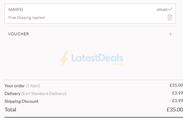 Screenshot of the Apricot discount code working