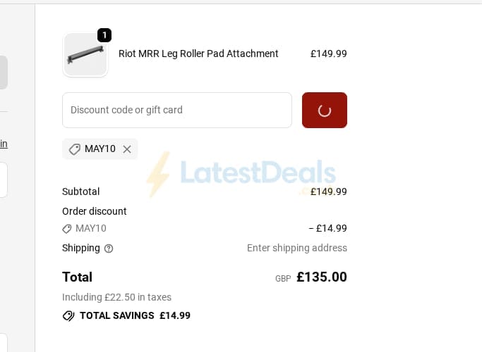 Screenshot of the Strength Shop discount code working