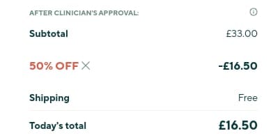 Screenshot of the Manual discount code working