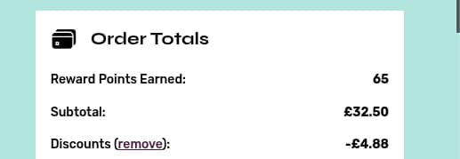 Screenshot of the Totally Beads discount code working