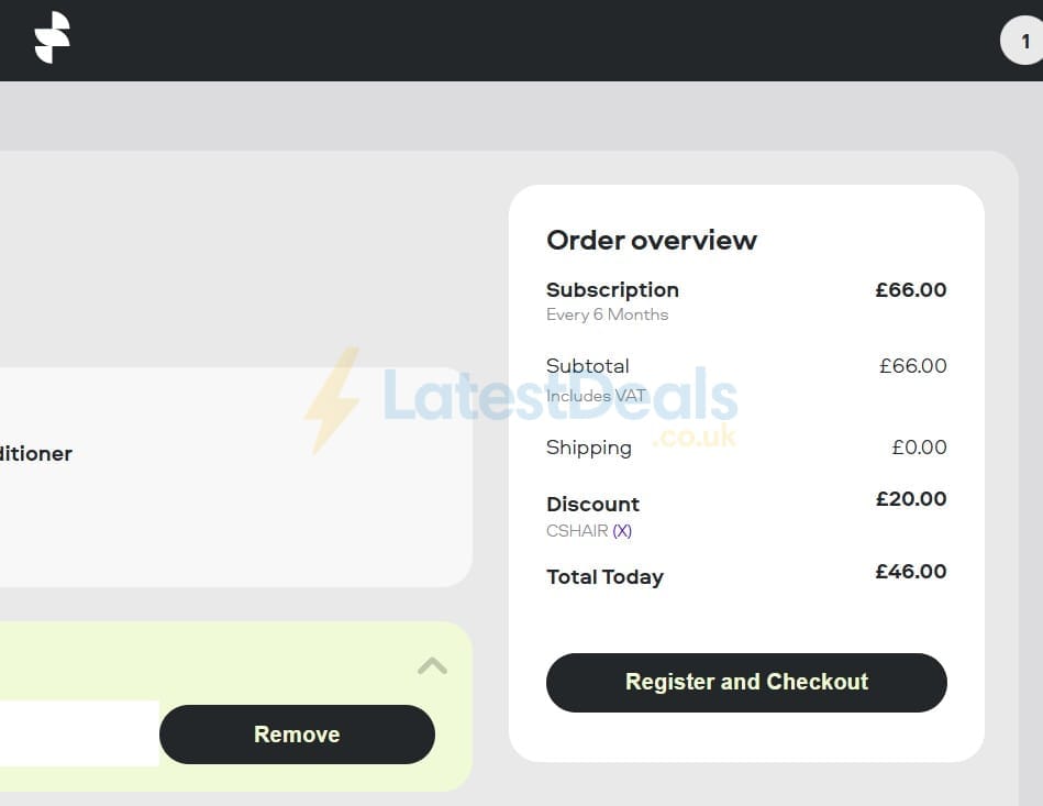 Screenshot of the Sons discount code working