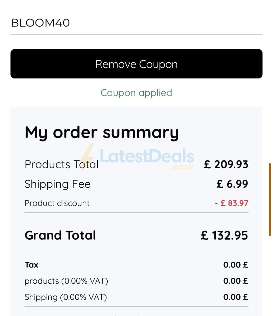 Screenshot of the myphotobook discount code working
