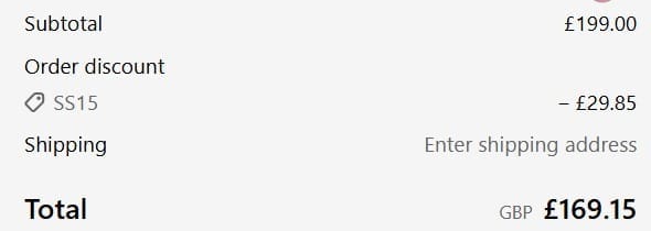 Screenshot of the Life of Riley discount code working