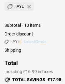 Screenshot of the Zitsticka discount code working