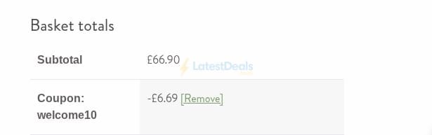 Screenshot of the The Dorset Meat Company discount code working