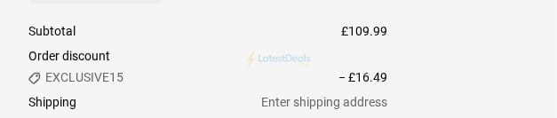 Screenshot of the Prestige discount code working