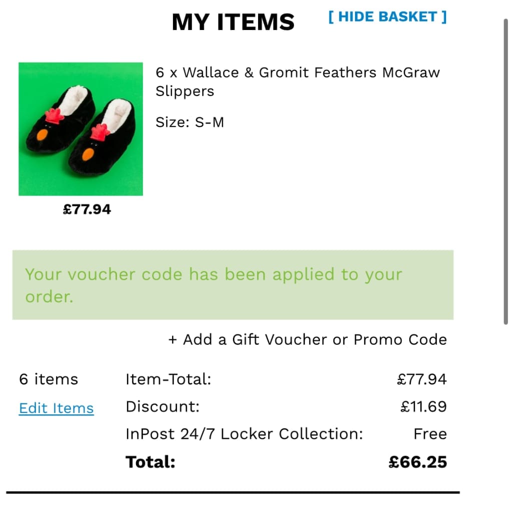 Screenshot of the TruffleShuffle discount code working