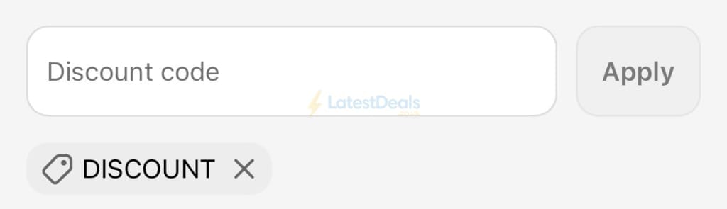 Screenshot of the Hamdah London UK discount code working