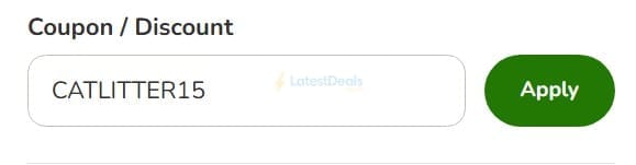 Screenshot of the zooplus discount code working