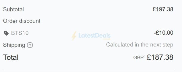 Screenshot of the Soufeel discount code working
