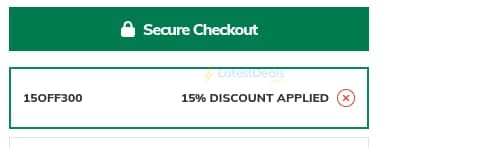 Screenshot of the Mainline Menswear discount code working
