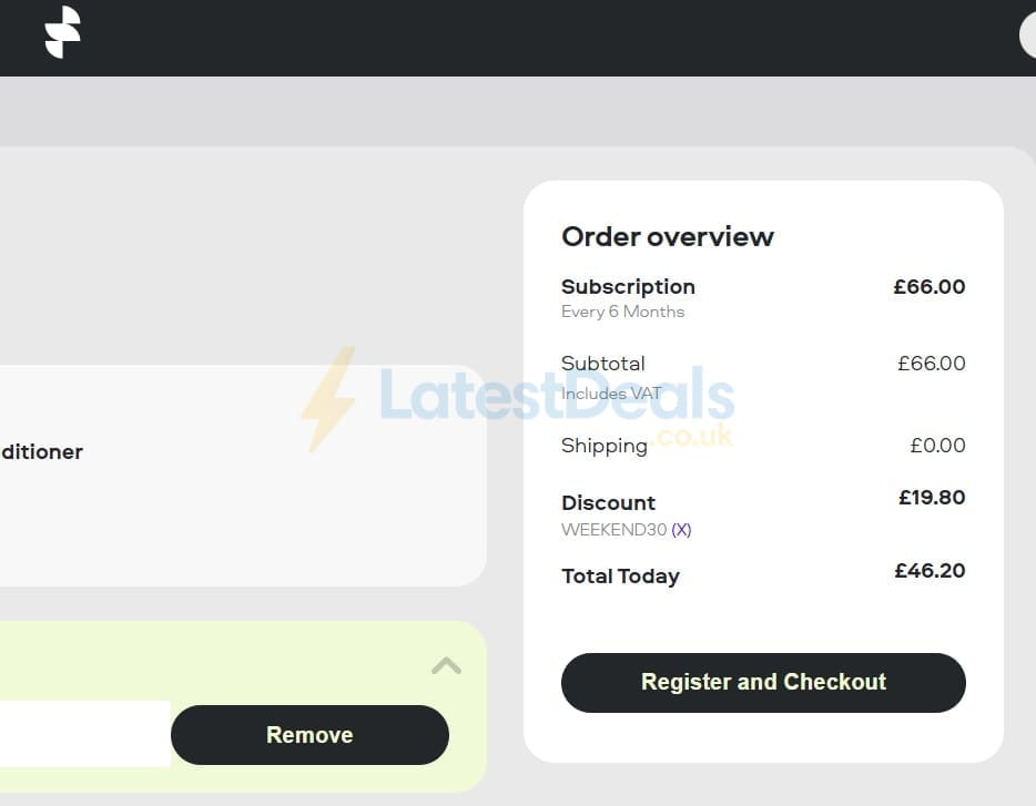 Screenshot of the Sons discount code working