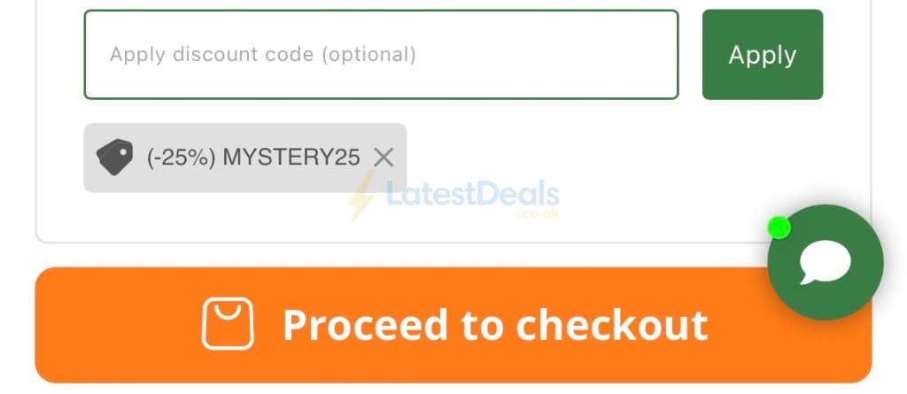 Screenshot of the WeightWorld discount code working