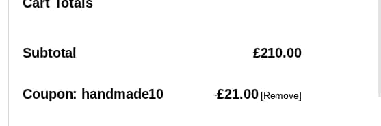 Screenshot of the Ivy & Duke discount code working