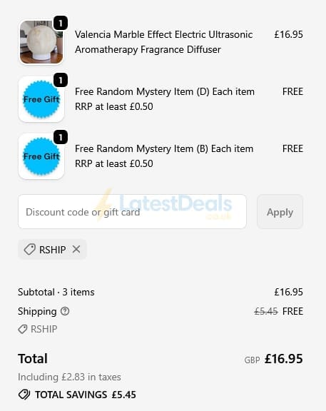 Screenshot of the Tooltime discount code working