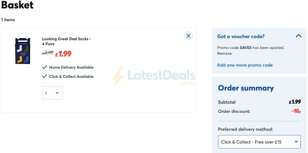 Screenshot of the cardfactory discount code working