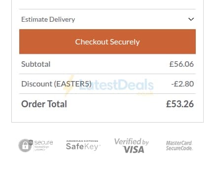 Screenshot of the Military1st discount code working