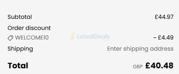 Screenshot of the Sock Snob discount code working