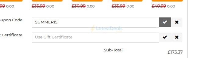Screenshot of the K&F Concept discount code working