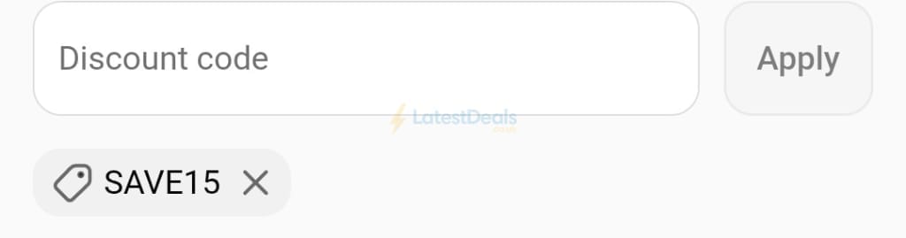 Screenshot of the iScooter discount code working