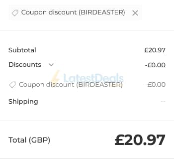 Screenshot of the Parrot Essentials discount code working
