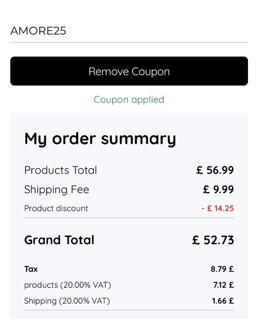 Screenshot of the myphotobook discount code working
