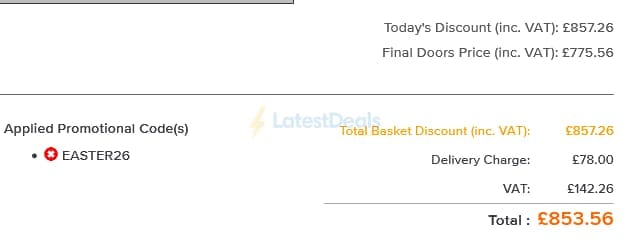 Screenshot of the Spaceslide discount code working