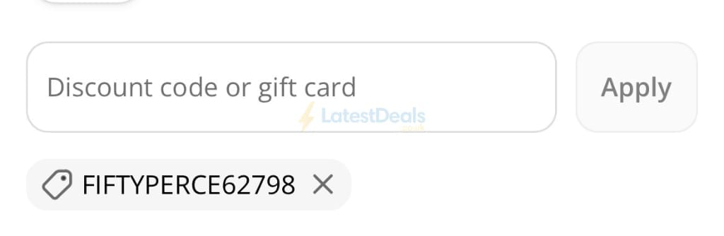 Screenshot of the Tenzo Tea discount code working