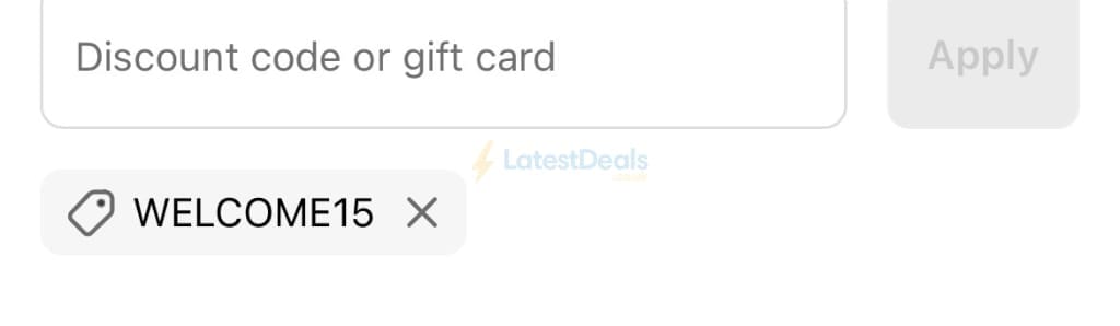 Screenshot of the Mococo discount code working