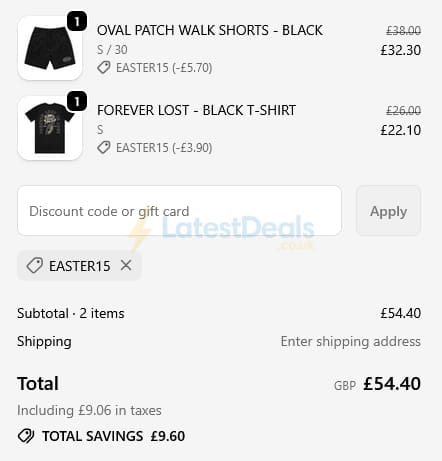 Screenshot of the Hobo Jack discount code working